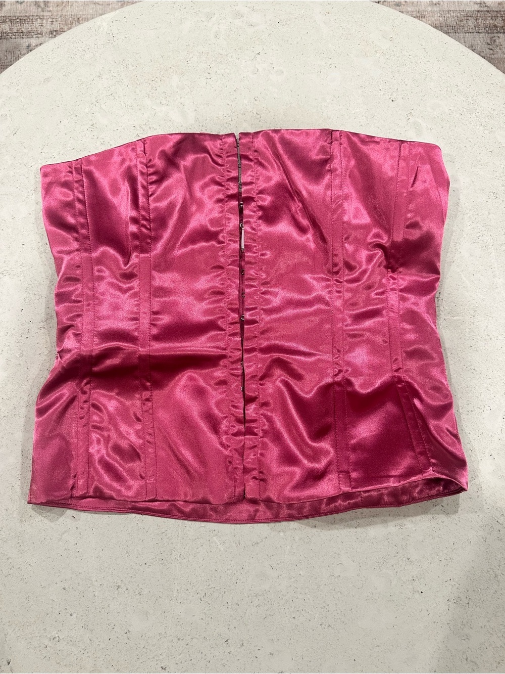 Princess Polly Fuchsia Satin Strapless Corset Top